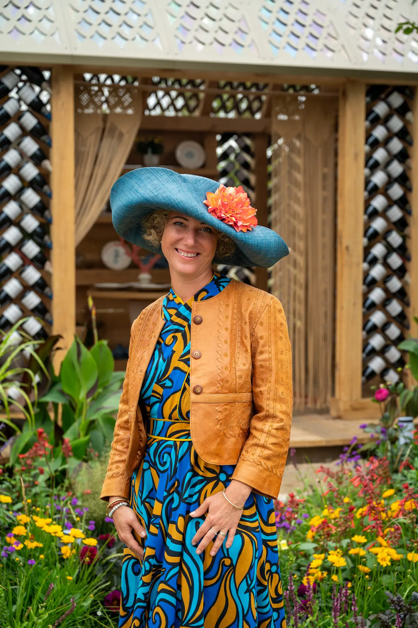 Garden designer Kitti Kovacs in her 100 Sweet Summers show garden at RHS Sandringham 2026